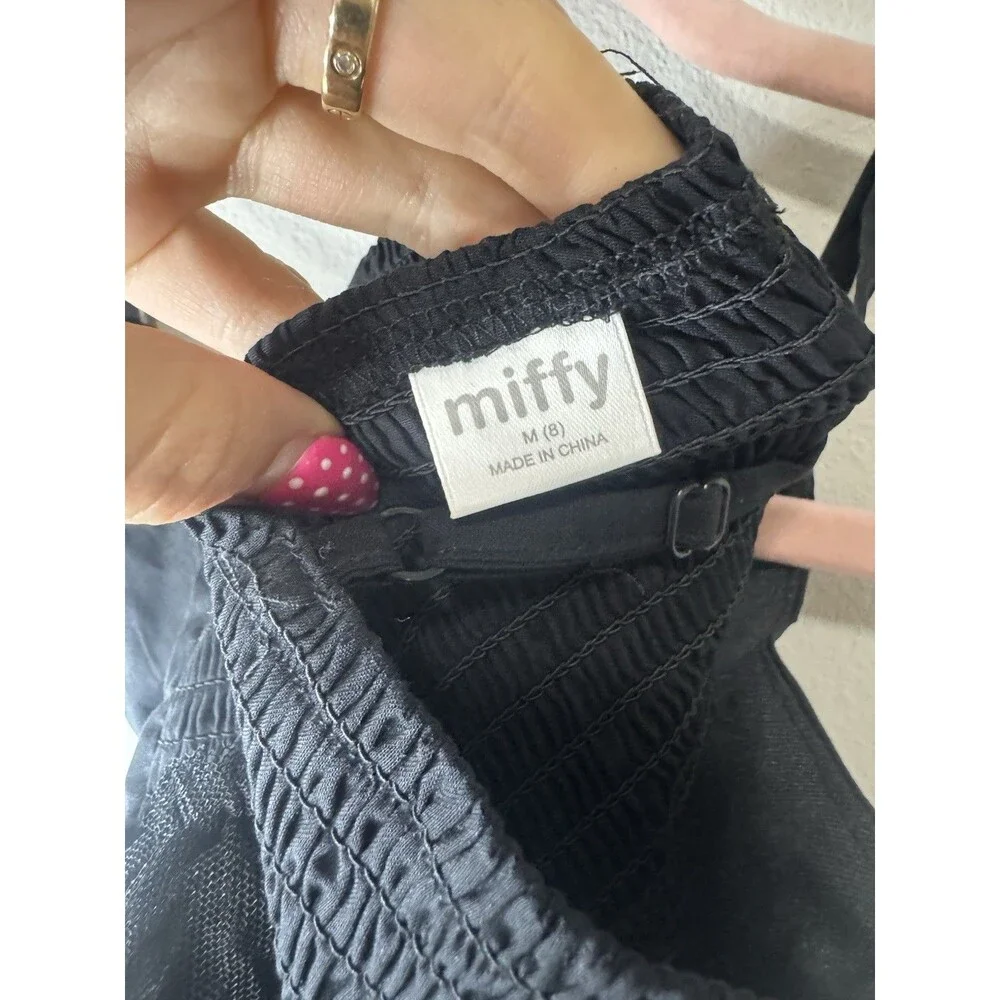 Miffy Monochrome Girls M (8) Black Tulle Tutu Dress Knee Length Party